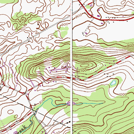 Topographic Map of WNTI-FM (Hackettstown), NJ