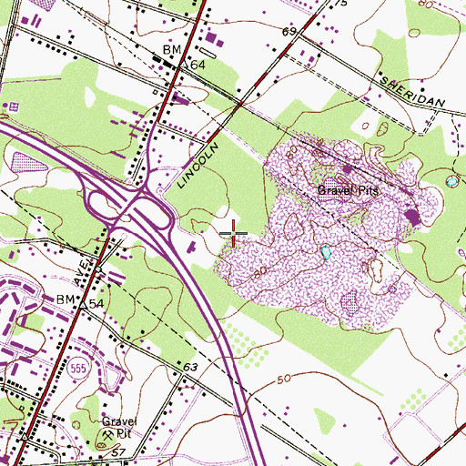 Topographic Map of WBSS-FM (Millville), NJ