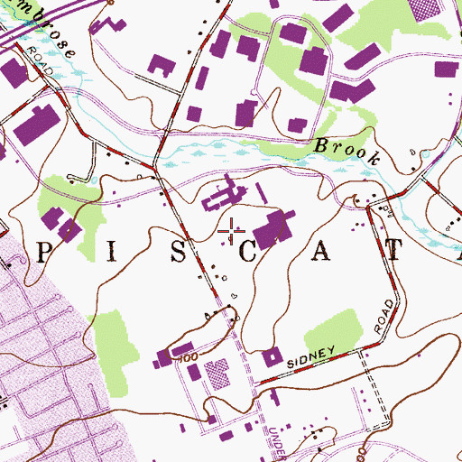 Topographic Map of WVPH-FM (Piscataway), NJ