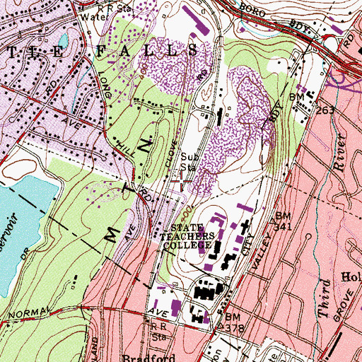 Topographic Map of WNJM-TV (Montclair), NJ