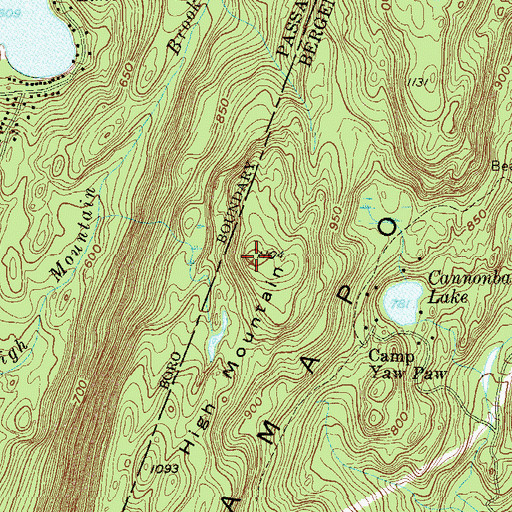 Topographic Map of WFME-TV (West Milford), NJ