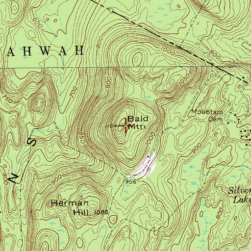 Topographic Map of WFME-TV (West Milford), NJ