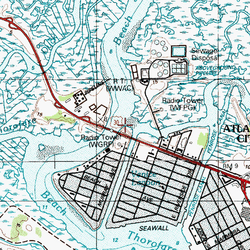 Topographic Map of City of Atlantic City, NJ