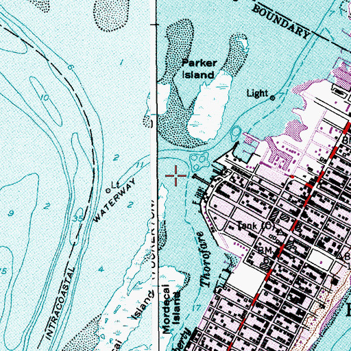Topographic Map of Borough of Beach Haven, NJ