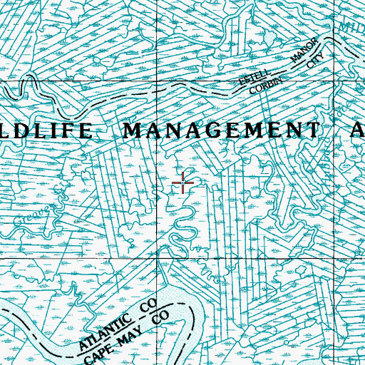 Topographic Map of City of Corbin City, NJ