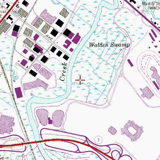 Topographic Map of Borough of East Rutherford, NJ
