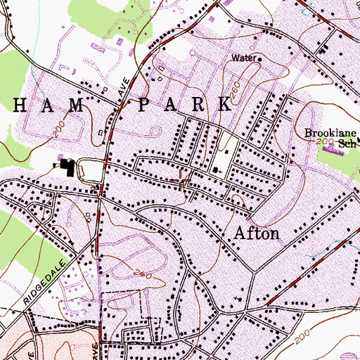 Topographic Map of Borough of Florham Park, NJ