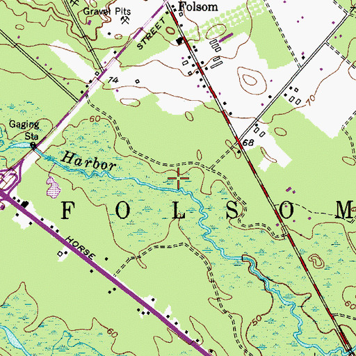Topographic Map of Borough of Folsom, NJ