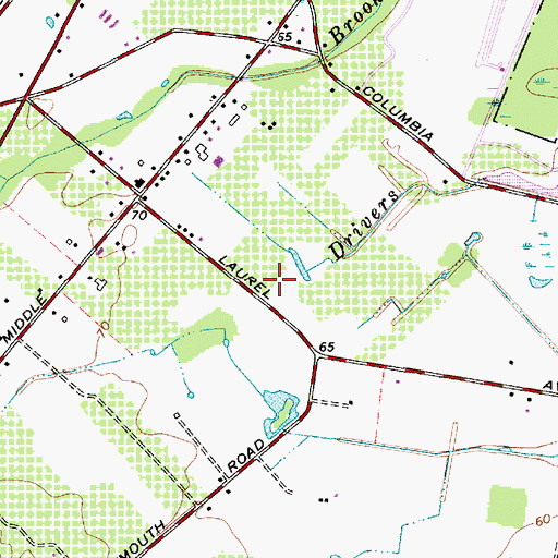 Topographic Map of Town of Hammonton, NJ