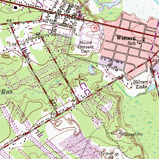 Topographic Map of City of Millville, NJ