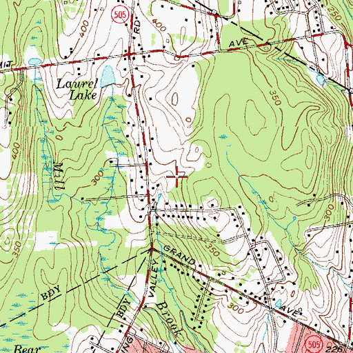 Topographic Map of Borough of Montvale, NJ