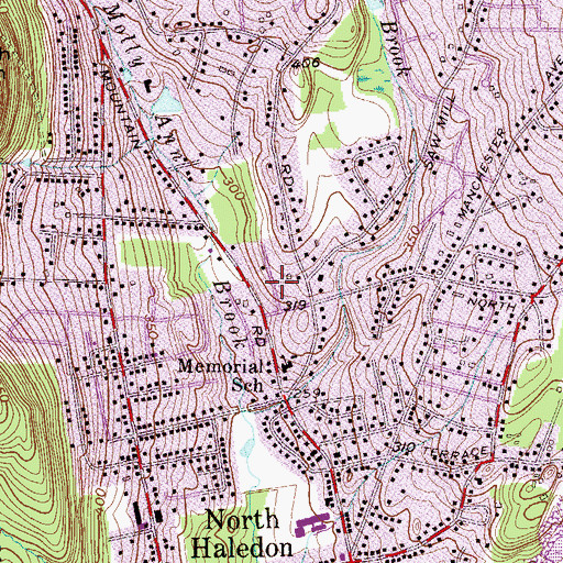 Topographic Map of Borough of North Haledon, NJ