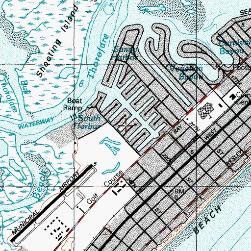Topographic Map of City of Ocean City, NJ