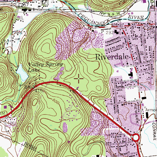 Topographic Map of Borough of Riverdale, NJ