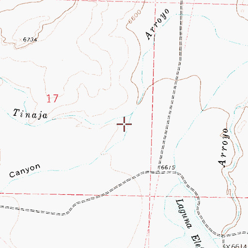 Topographic Map of Arroyo Tinaja, NM