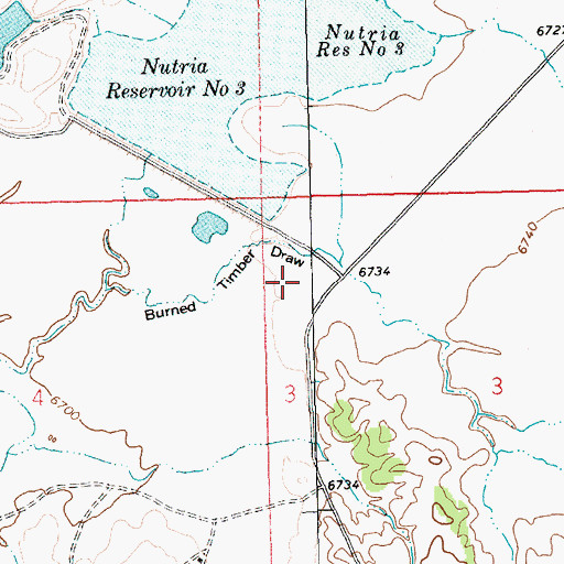 Topographic Map of Burned Timber Canyon, NM