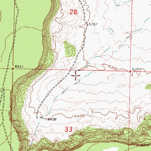 Topographic Map of Caada de Cruz, NM