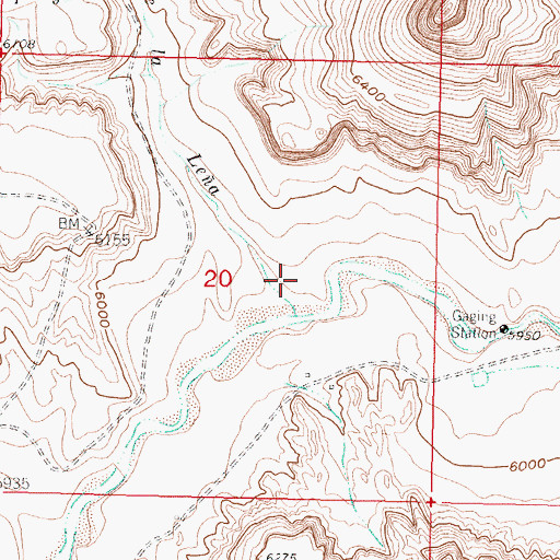 Topographic Map of La Caada de la Lena, NM