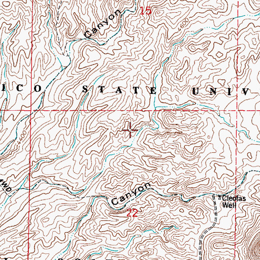 Topographic Map of New Mexico State University Animal Science Ranch, NM