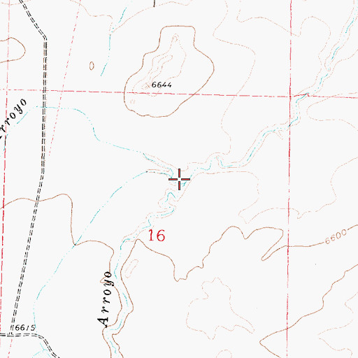 Topographic Map of Arroyo Tinaja, NM