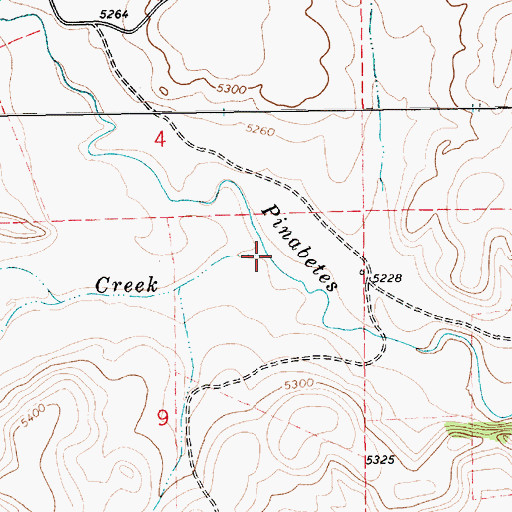 Topographic Map of Abbott Creek, NM