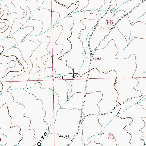 Topographic Map of Aberdeen Draw, NM