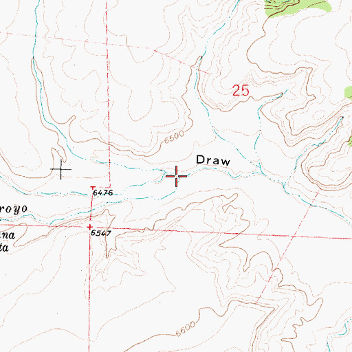Topographic Map of Abeyta Arroyo, NM