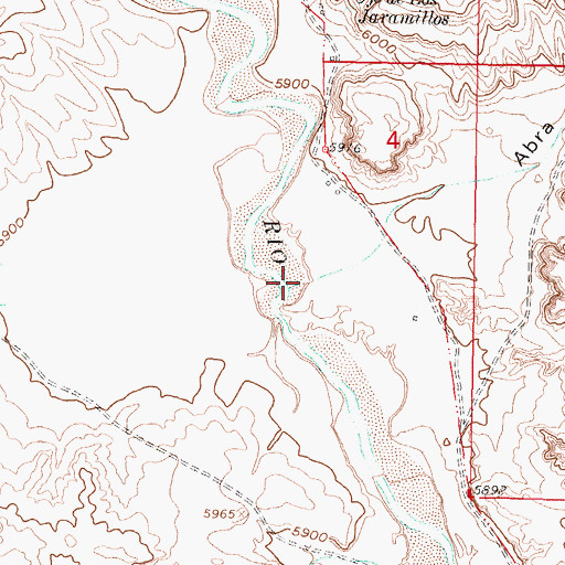 Topographic Map of Abra de los Cerros, NM