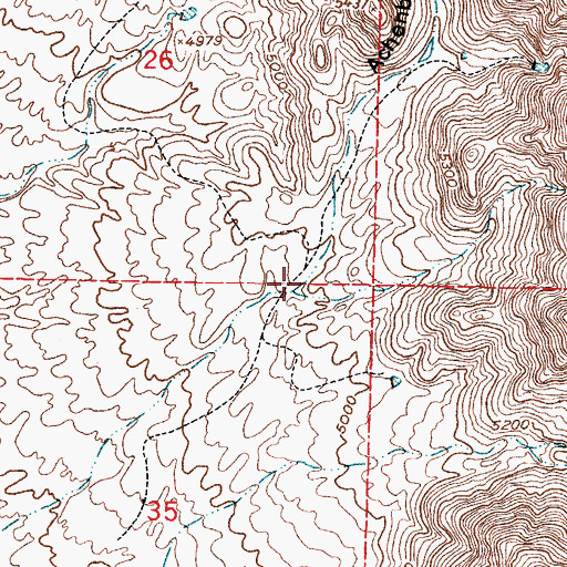 Topographic Map of Achenback Canyon, NM
