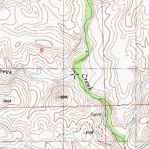 Topographic Map of Adams Creek, NM