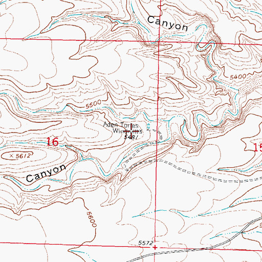 Topographic Map of Aden Torres Windmill, NM
