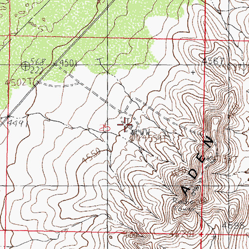 Topographic Map of Aden Well, NM