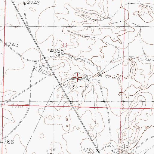 Topographic Map of Adobe Ranch, NM