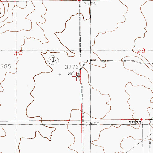 Topographic Map of Adobe Well, NM