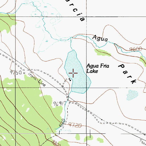 Topographic Map of Agua Fria Lake, NM