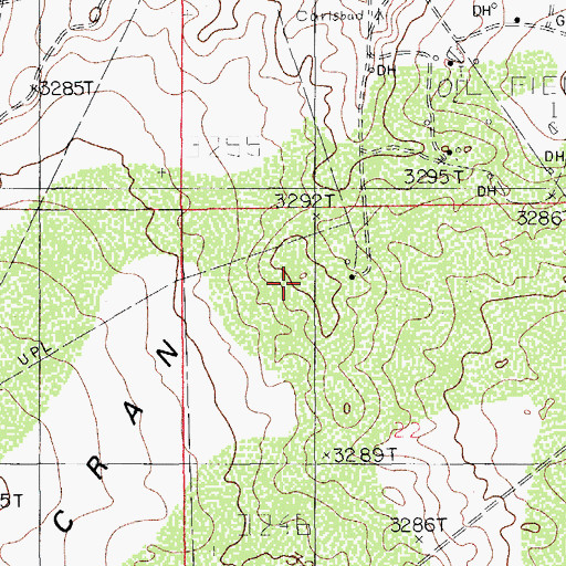 Topographic Map of Alacran Hills, NM