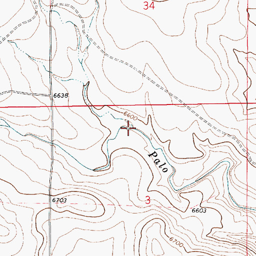 Topographic Map of Alamo Creek, NM