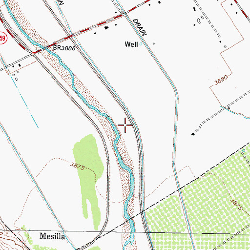 Topographic Map of Alamo Drain, NM