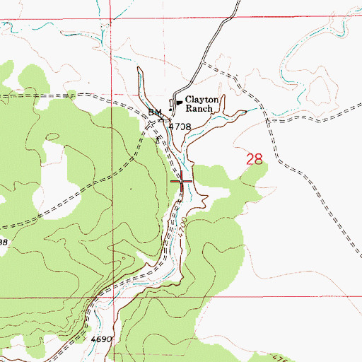 Topographic Map of Alamogordo Valley, NM