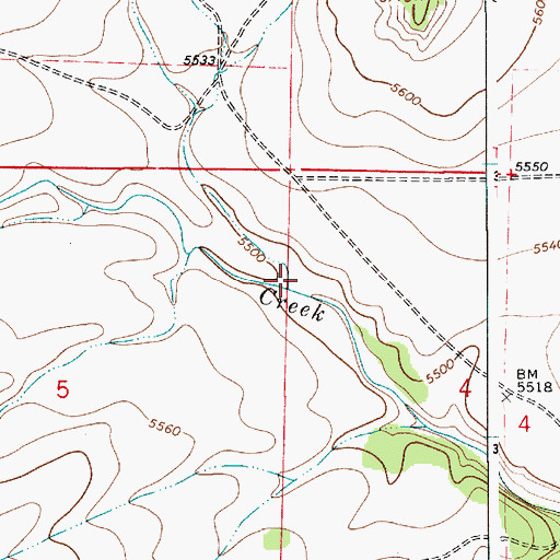 Topographic Map of Alamosa Creek, NM