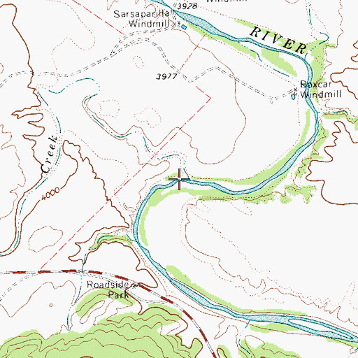 Topographic Map of Alamosa Creek, NM