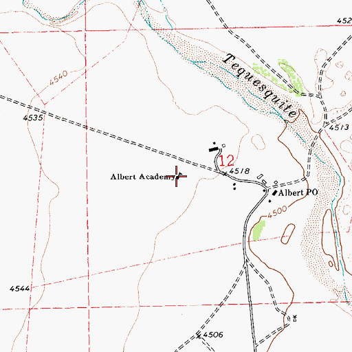 Topographic Map of Albert Academy, NM