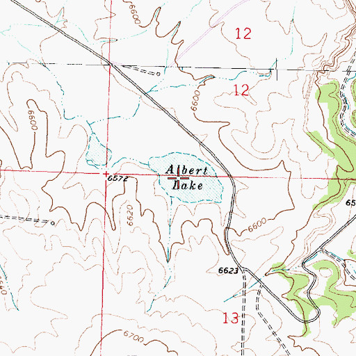 Topographic Map of Albert Lake, NM