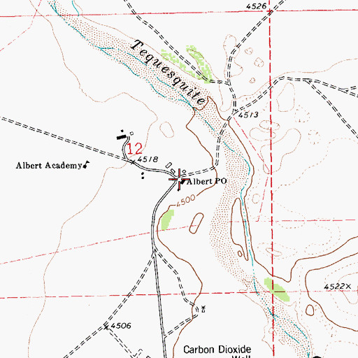 Topographic Map of Albert P O, NM