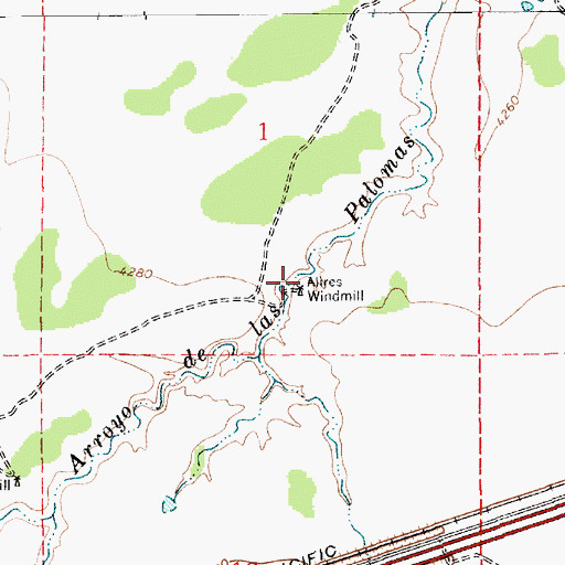 Topographic Map of Alires Windmill, NM