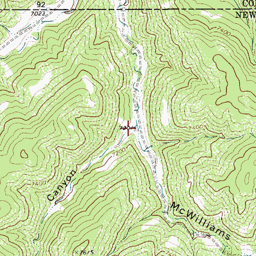 Topographic Map of Alkali Canyon, NM