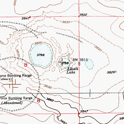 Topographic Map of Alkali Lake, NM