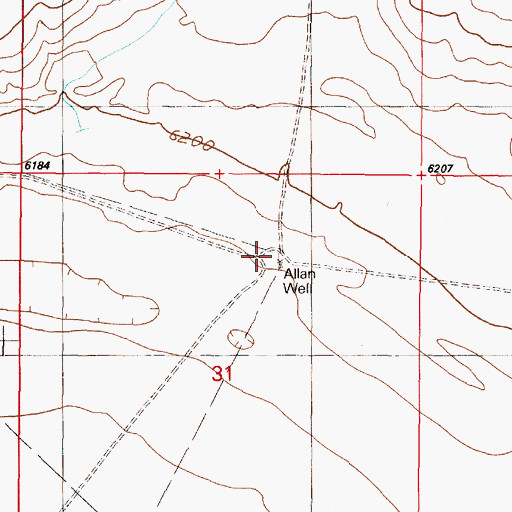 Topographic Map of Allan Well, NM