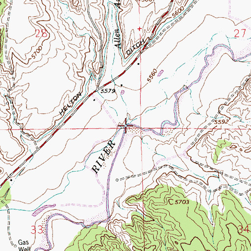 Topographic Map of Allen Arroyo, NM
