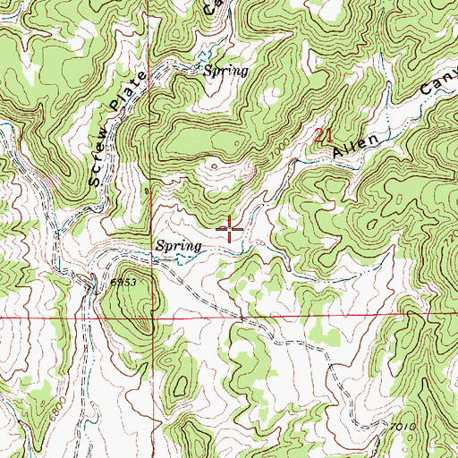 Topographic Map of Allen Canyon, NM